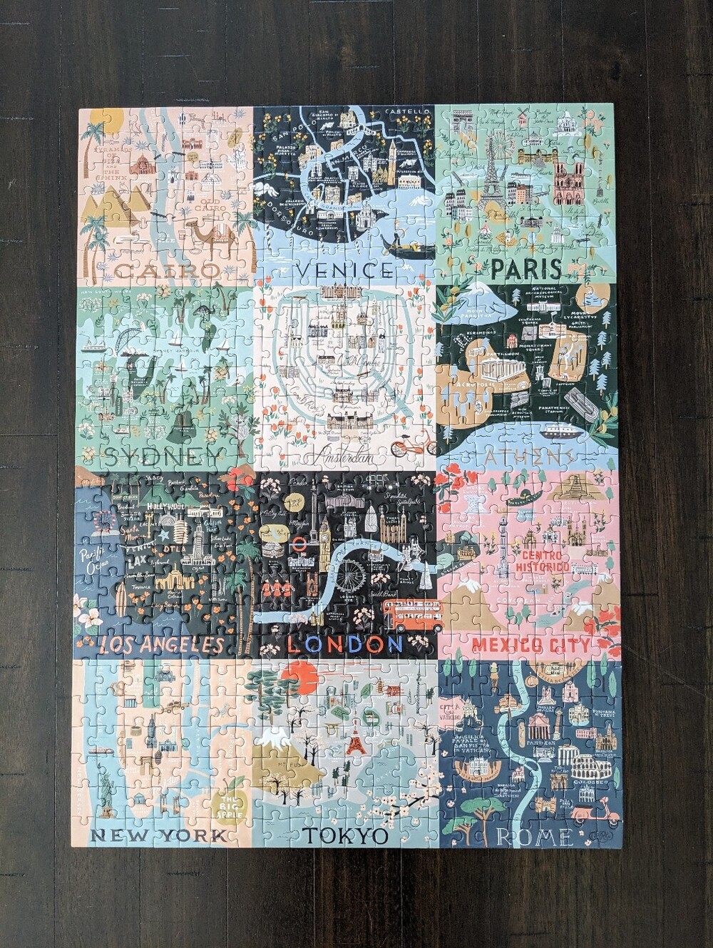 Rifle Paper Co. 500 Piece Maps Puzzle - Picture 2 of 8
